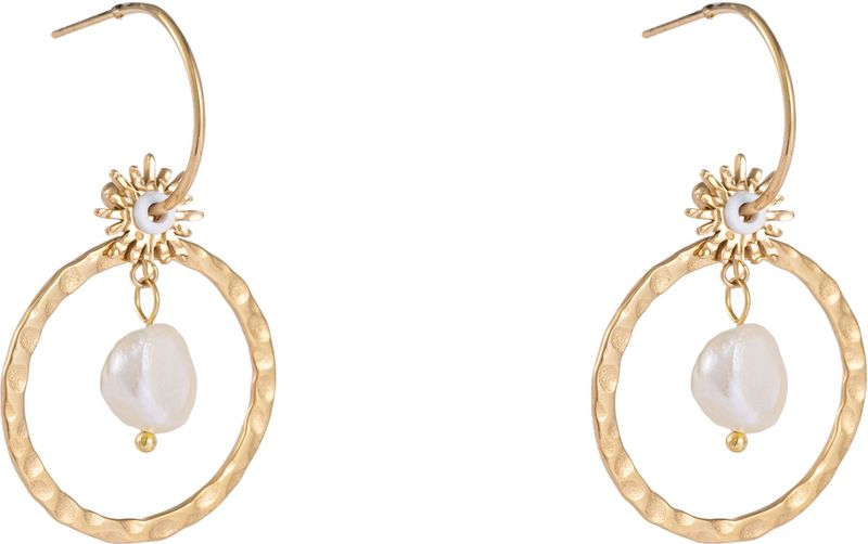 Day&Eve Oorbellen Sun With Pearl Goud