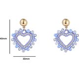 Day&Eve Oorbellen Romantic Heart Lila | Goud