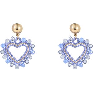 Day&Eve Oorbellen Romantic Heart Lila | Goud