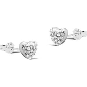 Karma Oorbellen Zirconia MAY Heart | Zilver
