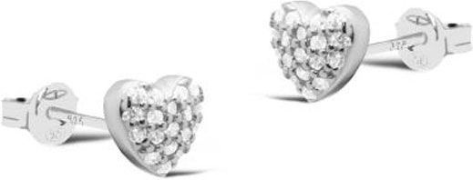 Karma Oorbellen Zirconia MAY Heart | Zilver