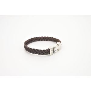 JOSH Heren Leren Smalle Armband Bruin | 24456-BRA