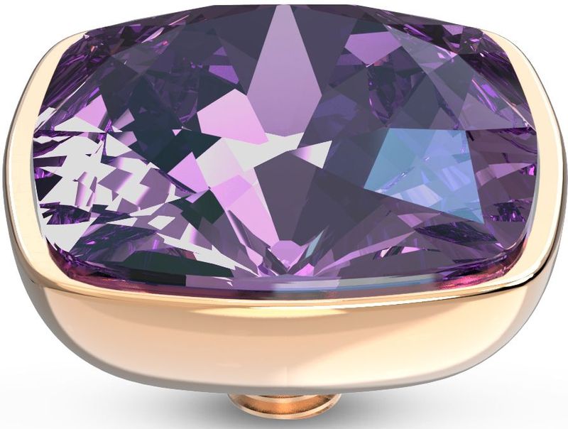 Melano - Twisted Circular - Steentje - Crystal Purple Rosé - Diameter 12,5 mm