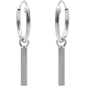 Karma Oorringen Hoops Square Tube Zilver