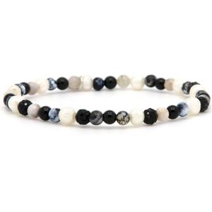 Karma Armband Spiral Fiona Elastic Black Crystal