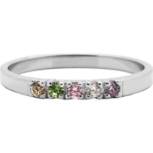 Karma Ring Coloured Zirconia Zilver