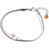 Go Dutch Label Double Line Armband Zilver