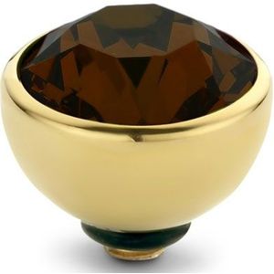 Melano Twisted Basic CZ Steentje Coffee | Goud