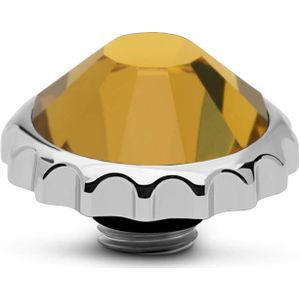 Melano Vivid Cap Steentje Topaz Zilver