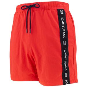 tommy jeans zwemshort tape logo rood
