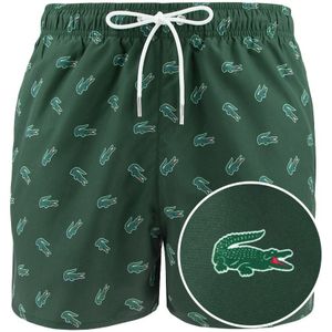 zwemshort all over logo print groen