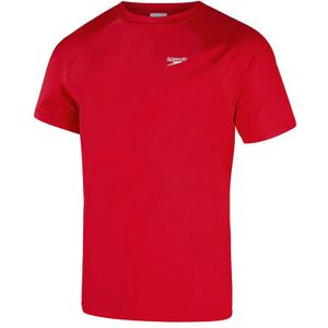 heren zwemshirt small logo rood