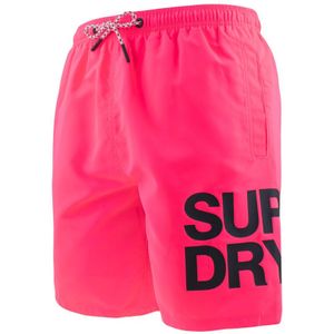 rits zwemshort sportswear logo neon roze