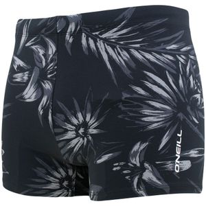 cali zwemboxer floral big logo zwart