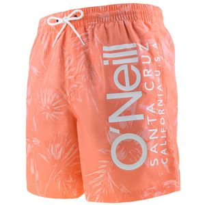 cali floral zwemshort logo oranje