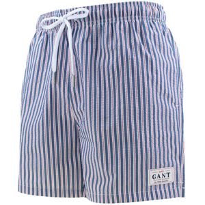 zwemshort seersucker stripes blauw & rood