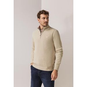 State of Art - Trui - Beige - Met Halve Rits - Mannen