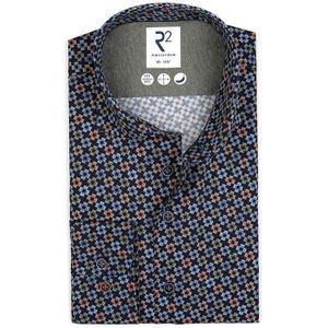 R2 Amsterdam Overhemd 126.WSP.042 blauw