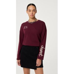 Fabienne Chapot - Shirt - Crème/Bordeaux - Lange Mouw - Ronde Hals