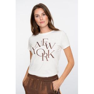 Geisha - T-Shirt 52595-41 - T-shirt - Ronde Halslijn - NEW YORK Print