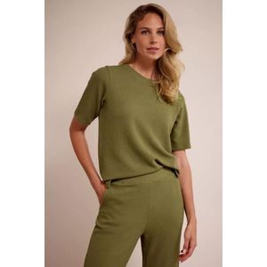 Tramontana | Structured sleeve top | Mosgroen