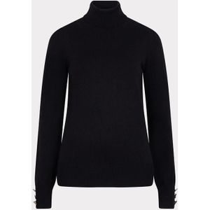 EsQualo - W25 07709 000 - Trui - Zwart - Colkraag - Lange Mouwen