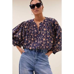 By-Bar becky blouse | blue flower print