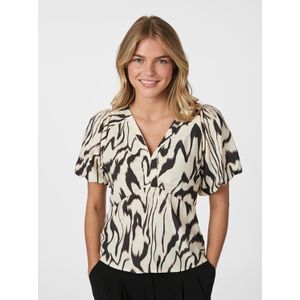 Neo Noir Irina Graphic Zag Blouse | Off white