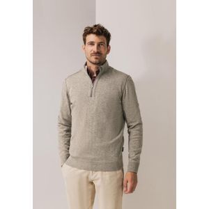 State of Art - Trui - Grijs - Met Halve Rits en Structuurpatroon