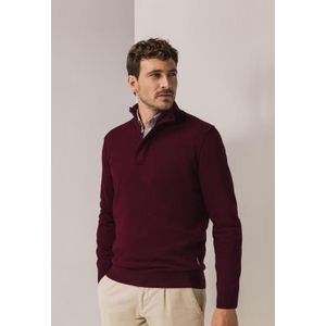State of Art - Trui - Bordeauxrood - Met Halve Rits - Mannen