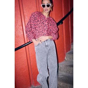 By-Bar becky red blouse | red cheetah print