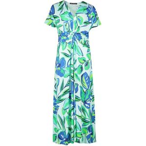 Betty Barclay - Kleed - Veelkleurig - Jersey - Gerimpelde Midi Jurk voor Stad en Reizen