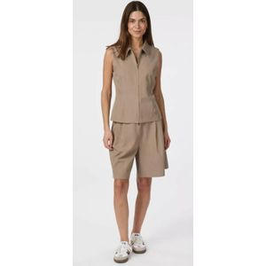 Neo Noir Annabella tructure waistcoat dark taupe