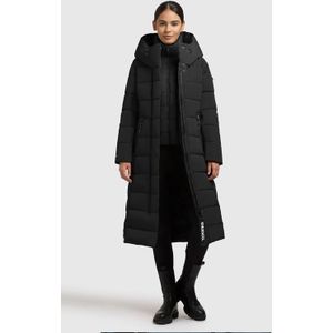 khujo - Tamke - Gewatteerde Jas - Donkerblauw - Lange Pasvorm