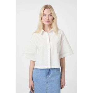 Neo Noir Blouse Jasie Poplin Stone | White