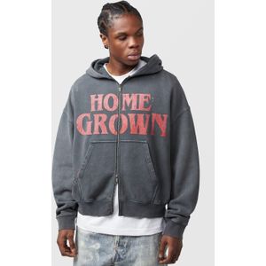 Home Grown x Stranger Things Hive Zip Hoodie, grijs