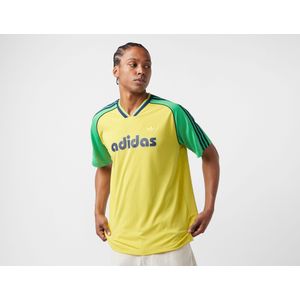 adidas Originals - Jersey - Geel - Gerecycled Mesh - V-hals met Grafische Opdruk