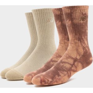 New Balance Tie Dye Midcalf Socks 2 Pack, bruin