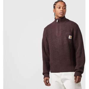 Carhartt Wip - Detroit Half Zip Sweater - Bruin - Heren