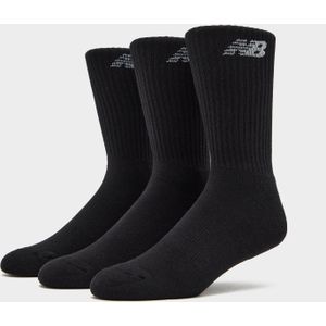 New Balance 3-Pack Everyday Crew Socks, zwart
