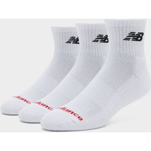 New Balance 3-Pack Everyday Quarter Socks, wit