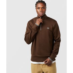 Fred Perry 1/2 Zip Sweatshirt, bruin