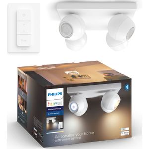 Philips Hue Buckram opbouwspot - White Ambiance - 4 spots wit (incl. Dimswitch)