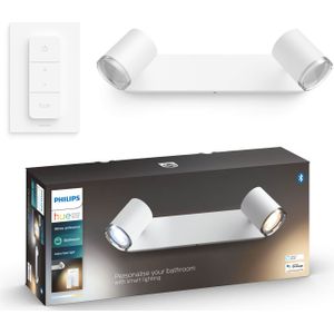 Philips Hue Adore opbouwspot badkamer - White Ambiance - 2 spots wit (incl. Dimswitch)