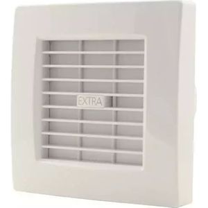 Badkamerventilator Ø 100 mm Wit met automatische sluitklep en timer - luxe X100ZT