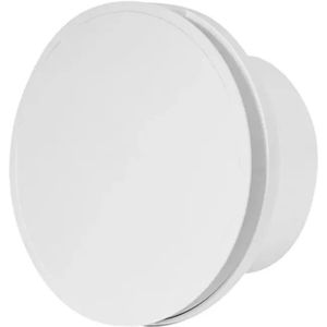 Badkamerventilator 125 mm rond WIT met timer - design EAT125T