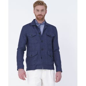 Dutch Dandies OverShirt Heren - Navy grote ruit