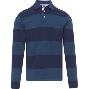 Campbell Classic Polo Heren LM - Navy streep