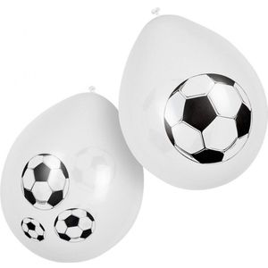 Ballonnen Voetbal 6 Stuks Zwart/Wit