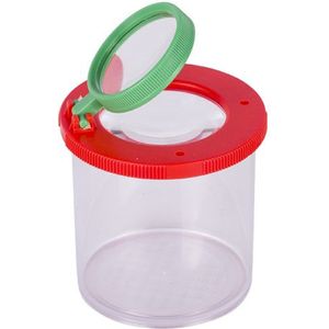 Insectenpotje - Kunststof - Met Vergrootglas - Diameter 6cm - Hoogte 7,4cm